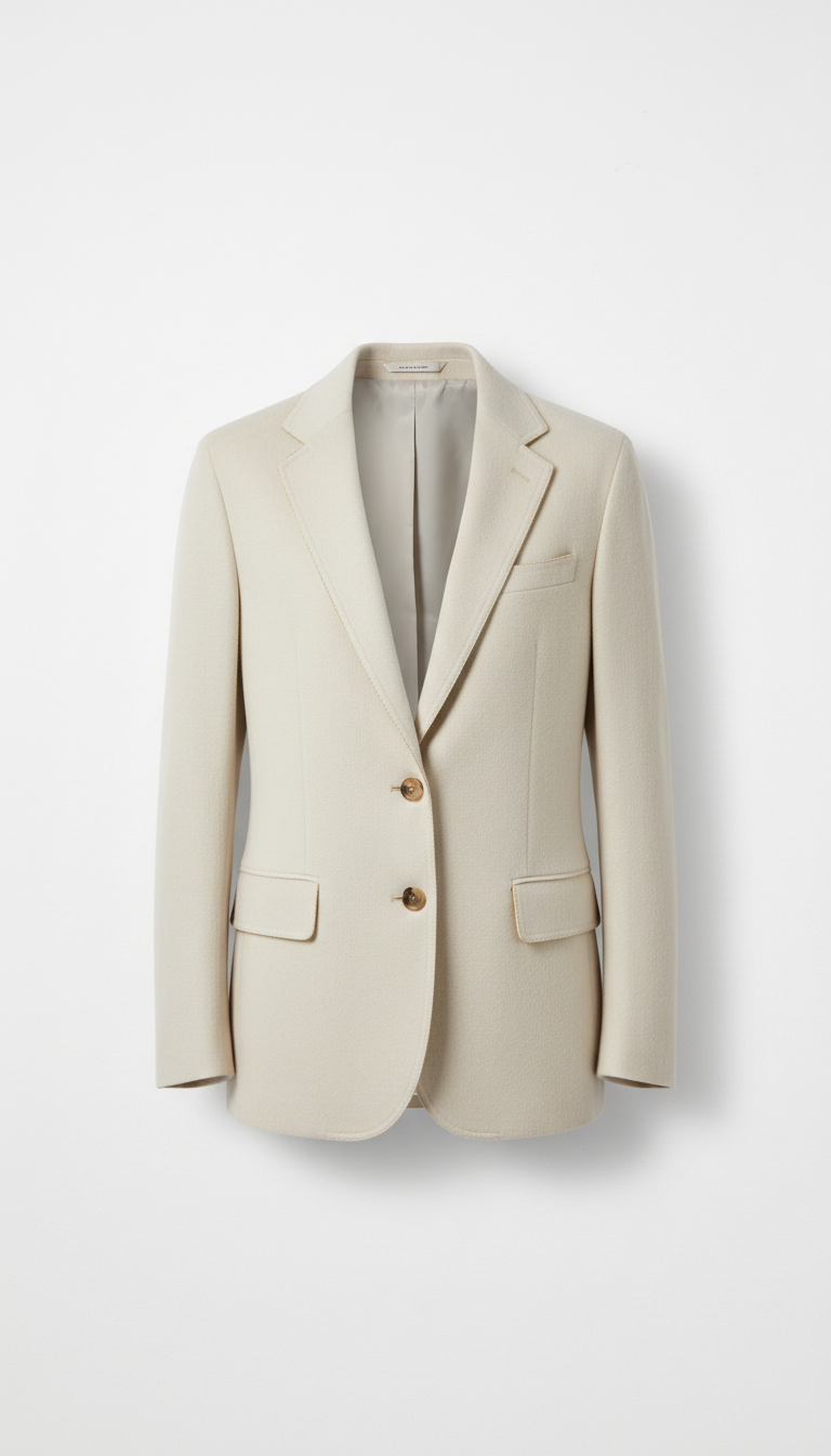 Cashmere tailored blazer with silk lining