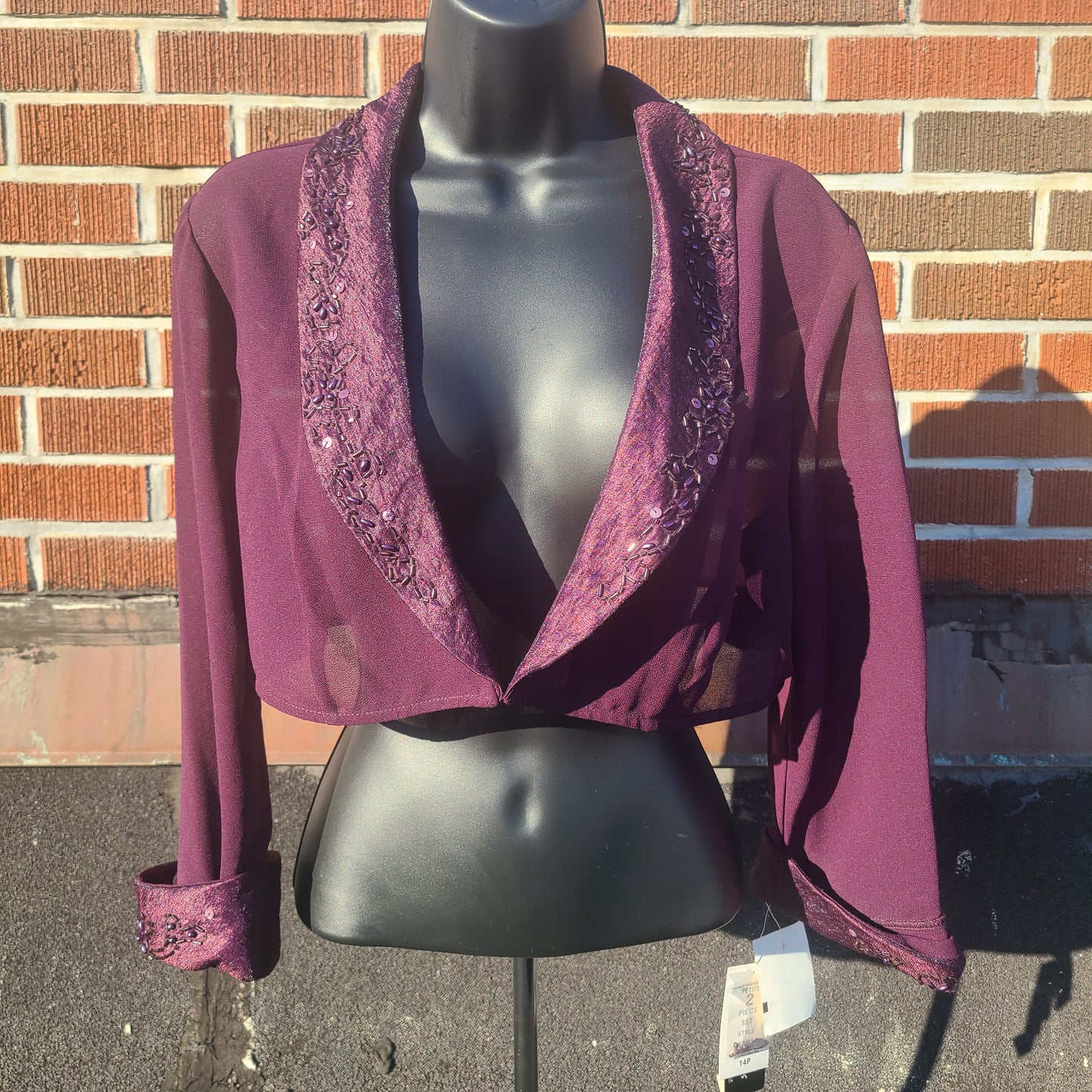 Lets Go Purple Cropped Jacket