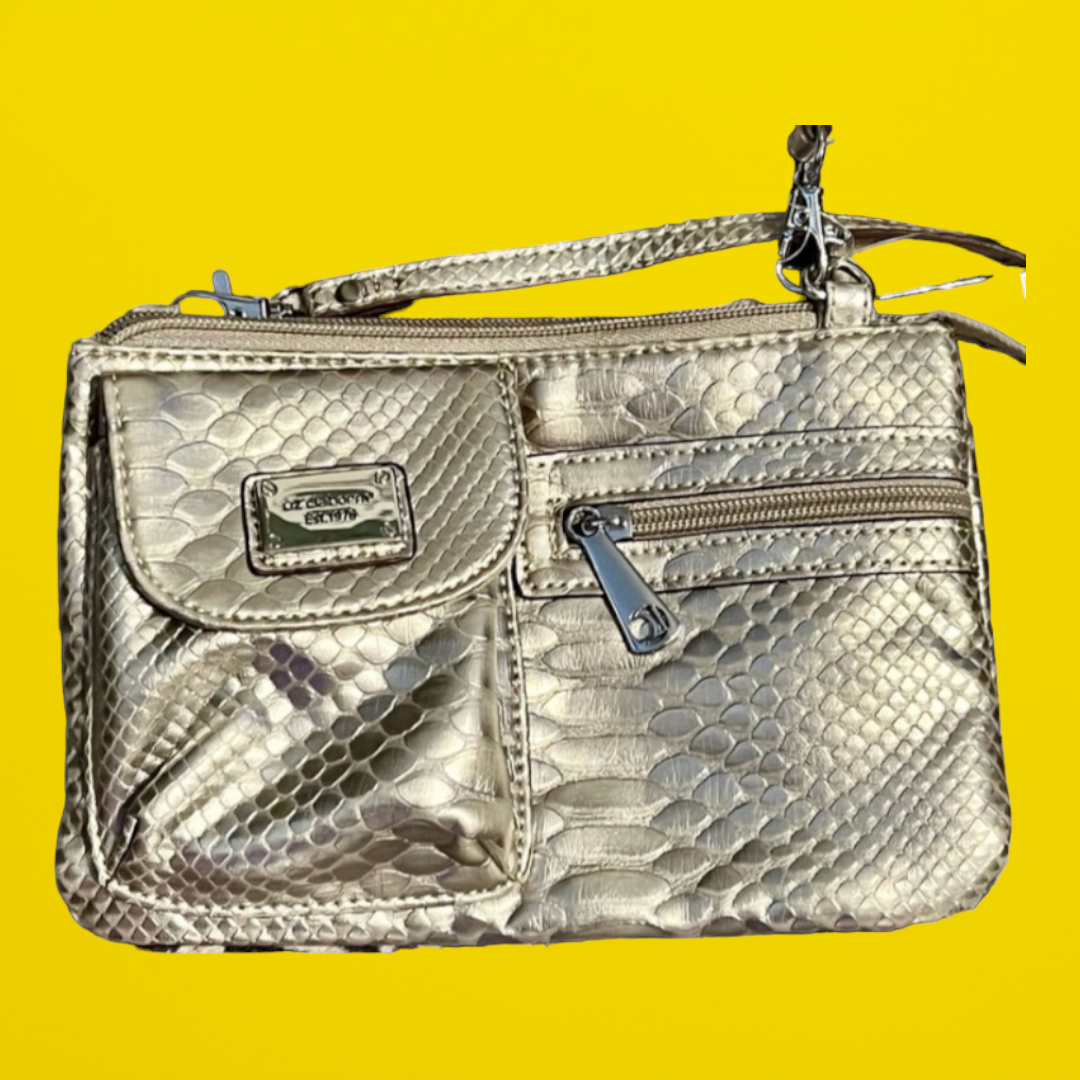 Bronze Snakeskin Purse